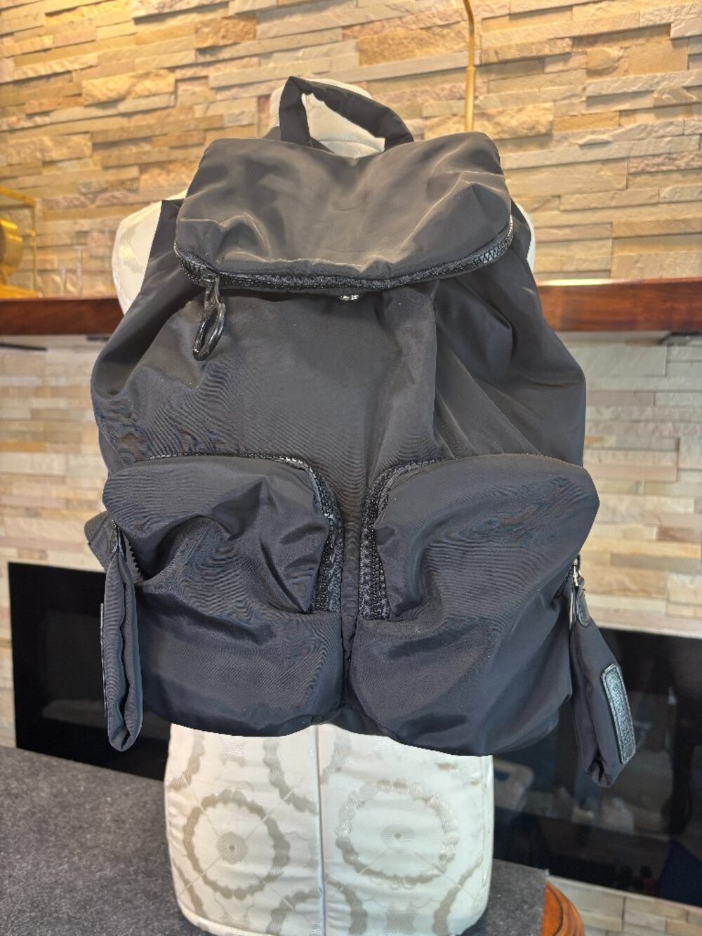 See by Chloé Black Joy Rider Nylon Backpack - Lightweight Slouchy Bag